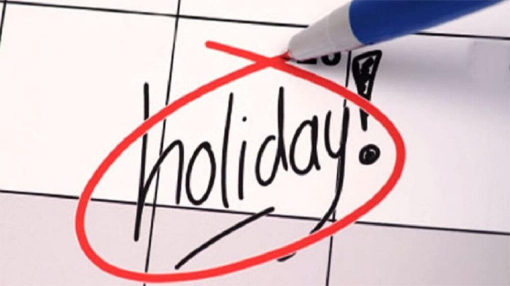 Holiday for Educational Institutions